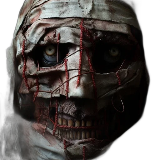 mask, face, creature, staff transparent PNG cut-out