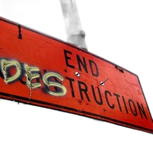 red, sign, word, end transparent PNG cut-out