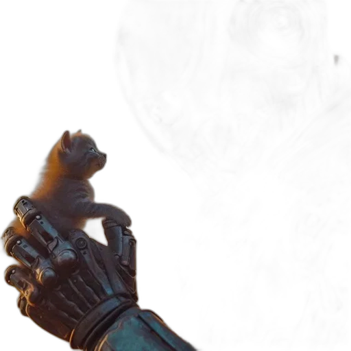 weapon, robot, staff, creature transparent PNG cut-out