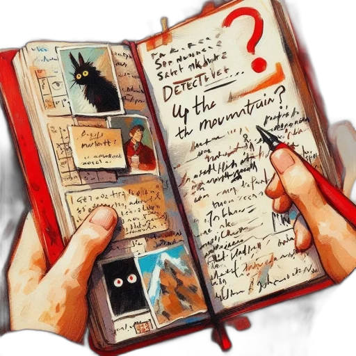 concept art, comic book art, open, diary transparent PNG cut-out