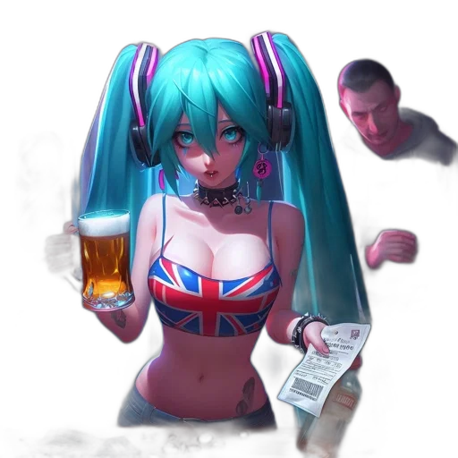 robot, bottle, dress, cyberpunk transparent PNG cut-out