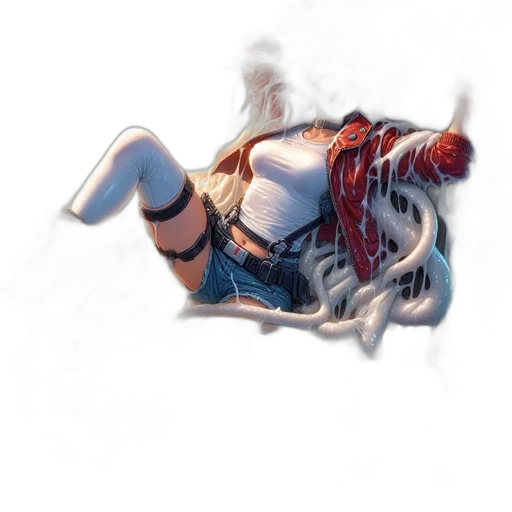 hair, weapon, creature, staff transparent PNG cut-out