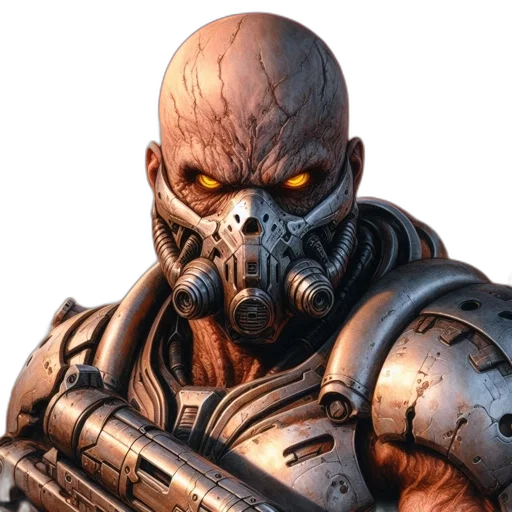 mask, face, robot, concept art transparent PNG cut-out