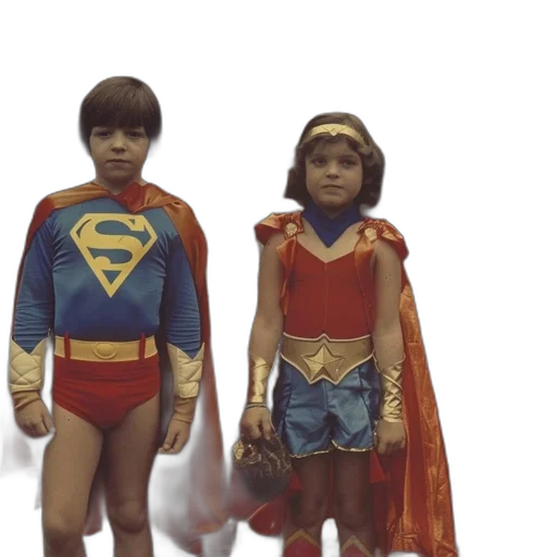 3d render, two, children, dressed transparent PNG cut-out