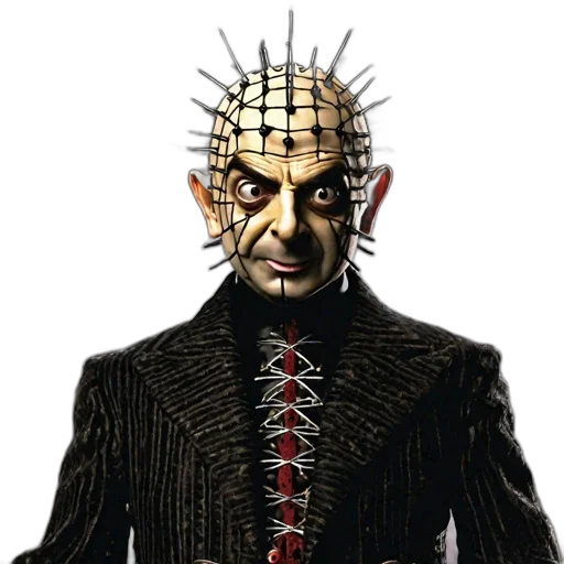 jacket, mask, staff, creature transparent PNG cut-out