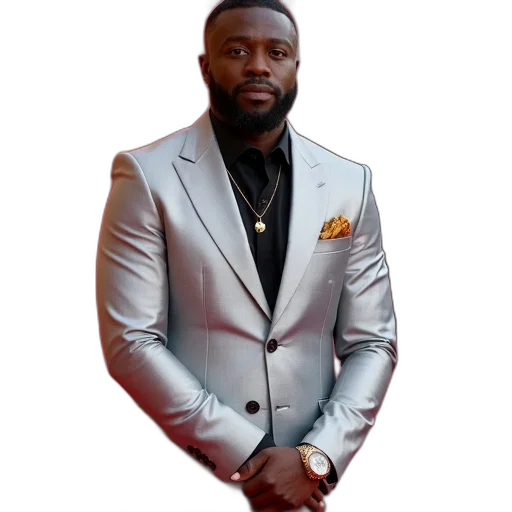 jacket, man, silver, suit transparent PNG cut-out