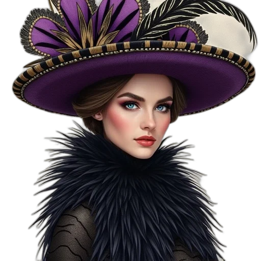 hat, crown, dress, jewelry transparent PNG cut-out