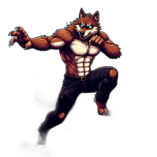 animal, staff, creature, pixel art transparent PNG cut-out
