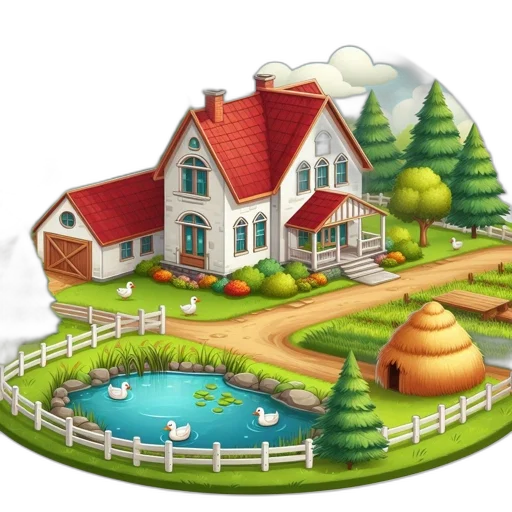 building, 3d render, concept art, photorealistic transparent PNG cut-out