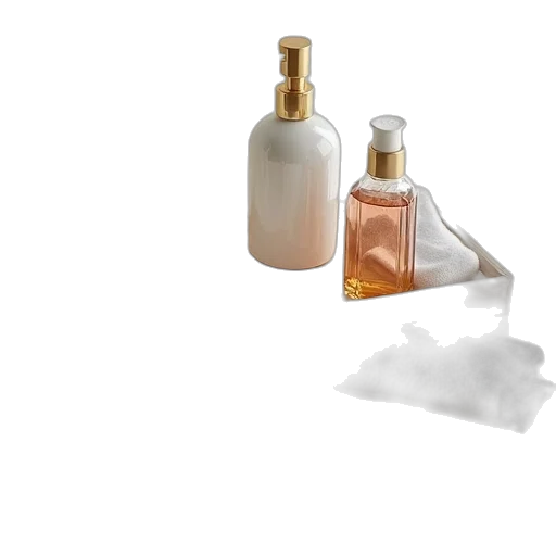 bottle, hair, crown, 3d render transparent PNG cut-out