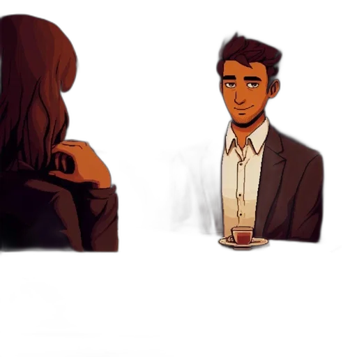 jacket, face, concept art, comic book art transparent PNG cut-out