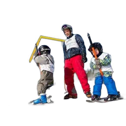 3d render, ski, instructor, teaches transparent PNG cut-out