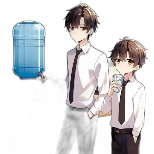 robot, bottle, staff, concept art transparent PNG cut-out