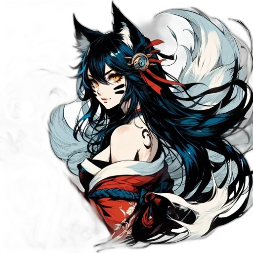 staff, mask, dragon, fantasy art transparent PNG cut-out