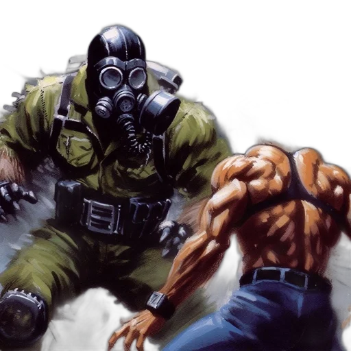 mask, comic book art, concept art, underwater transparent PNG cut-out