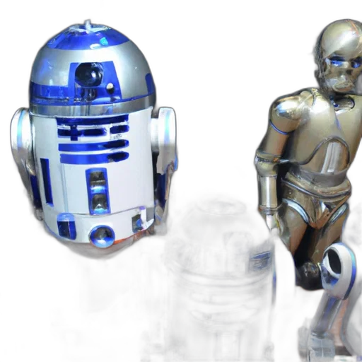robot, 3d render, concept art, photorealistic transparent PNG cut-out