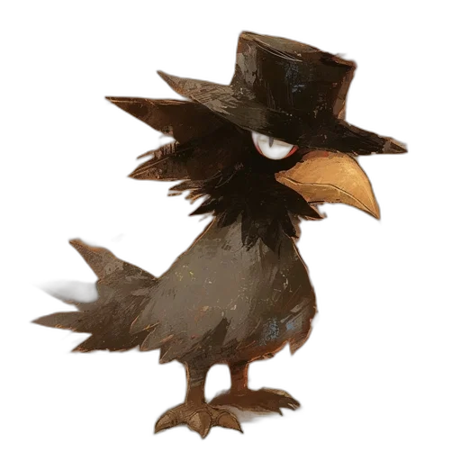 hat, animal, staff, creature transparent PNG cut-out
