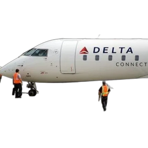 staff, delta, airplane, tarmac transparent PNG cut-out