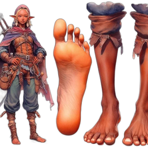 shoes, concept art, fantasy art, 3d render transparent PNG cut-out