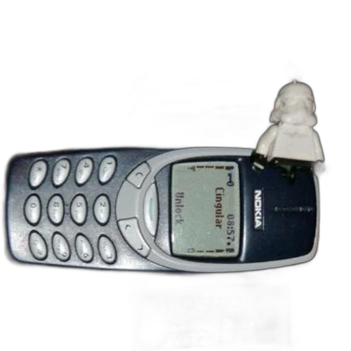 weapon, nokia, phone, sits transparent PNG cut-out