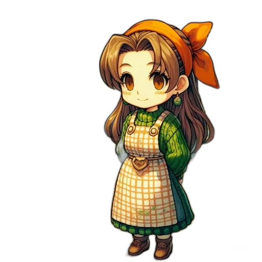 staff, dress, pixel art, anime transparent PNG cut-out