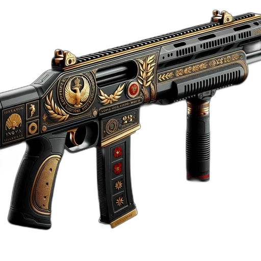 weapon, concept art, 3d render, cyberpunk transparent PNG cut-out