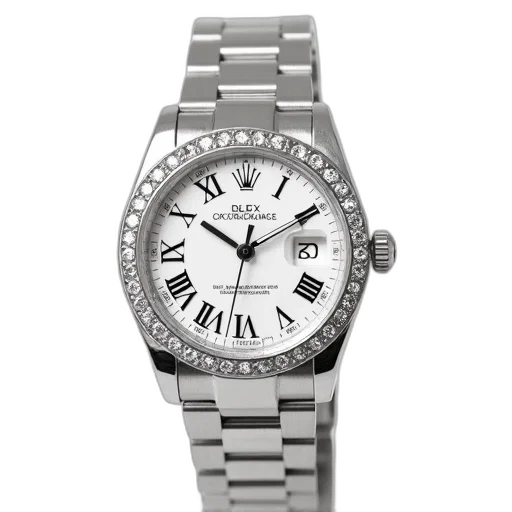 jewelry, silver, wristwatch, round transparent PNG cut-out