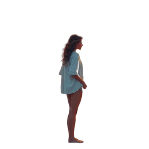 dress, jacket, staff, creature transparent PNG cut-out
