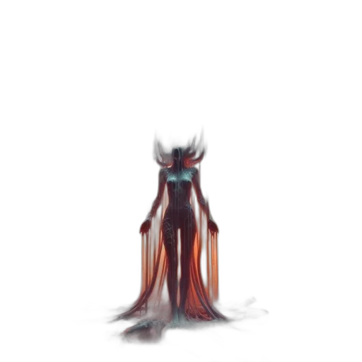 creature, staff, hair, dragon transparent PNG cut-out
