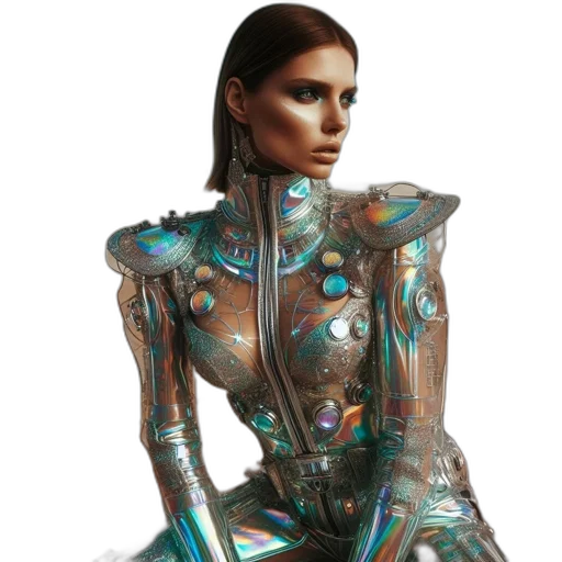 robot, dress, jewelry, jacket transparent PNG cut-out