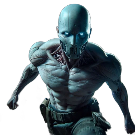 creature, mask, robot, concept art transparent PNG cut-out