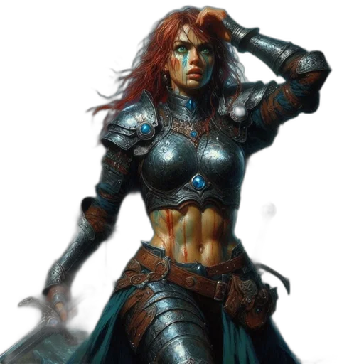 fantasy art, concept art, comic book art, photorealistic transparent PNG cut-out