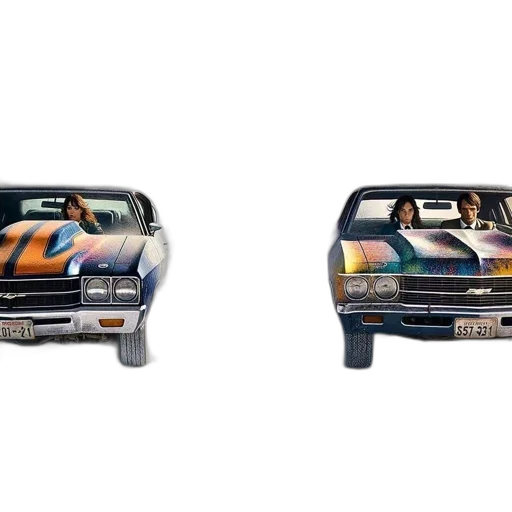 car, concept art, 3d render, vaporwave transparent PNG cut-out