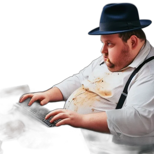staff, food, hat, robot transparent PNG cut-out