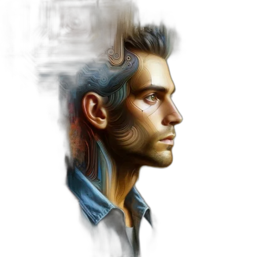 face, fantasy art, concept art, photorealistic transparent PNG cut-out