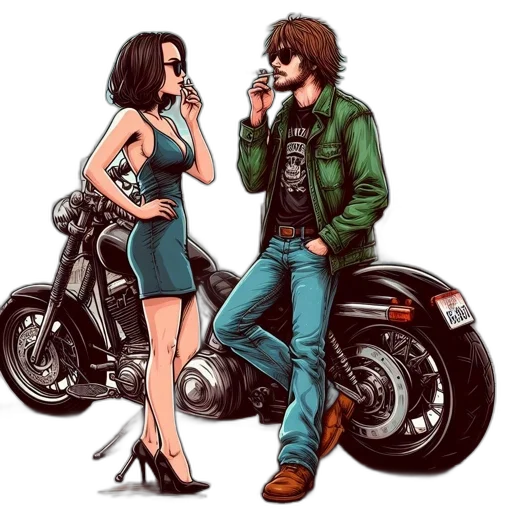 jacket, comic book art, cartoon, concept art transparent PNG cut-out