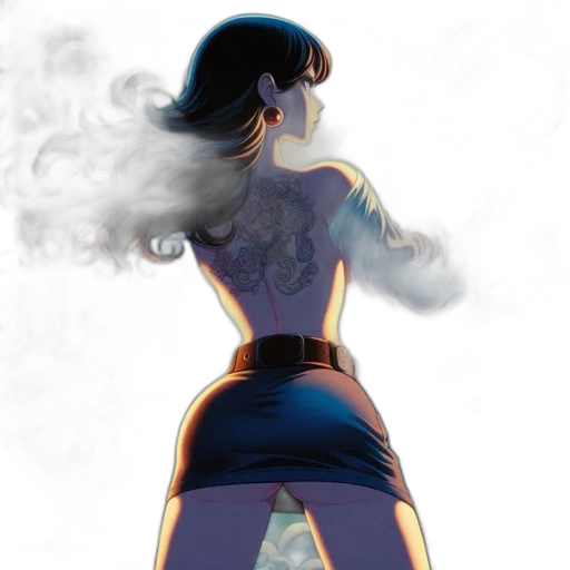 dress, jacket, comic book art, concept art transparent PNG cut-out