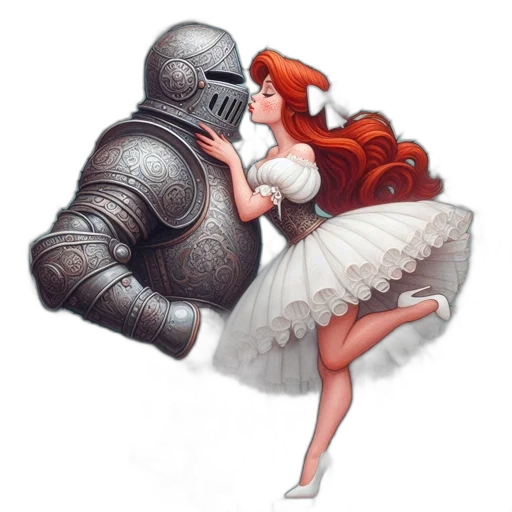 robot, dress, sword, concept art transparent PNG cut-out