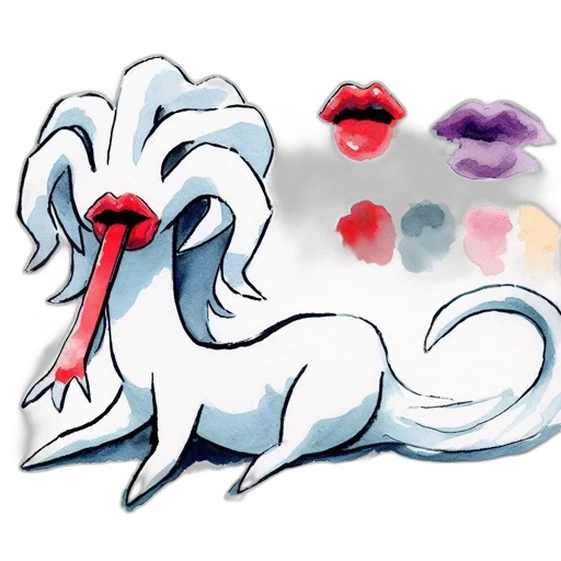 creature, dragon, concept art, watercolor transparent PNG cut-out