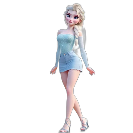 dress, 3d render, concept art, cartoon transparent PNG cut-out