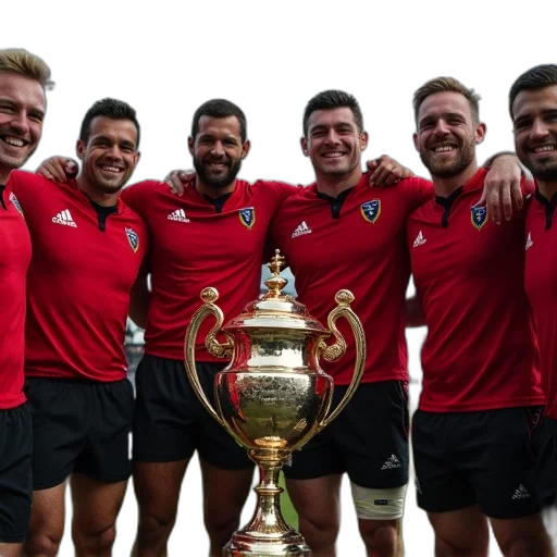 crusaders, players, celebrate, super transparent PNG cut-out