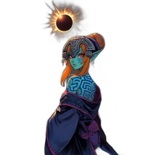 mask, staff, dress, crown transparent PNG cut-out