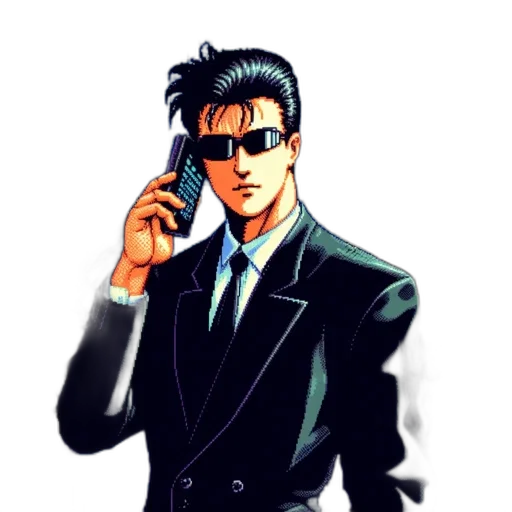 jacket, weapon, staff, comic book art transparent PNG cut-out