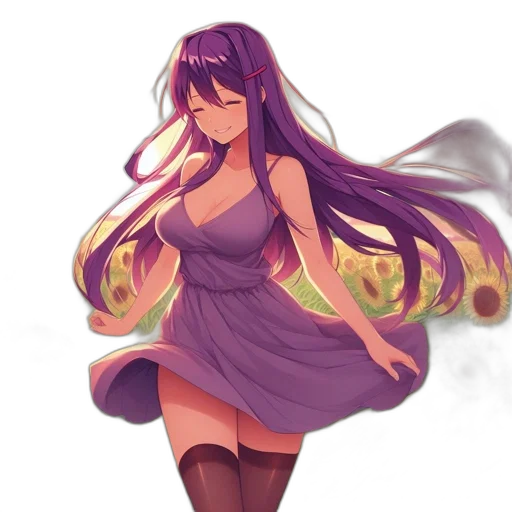 dress, hair, anime, pixel art transparent PNG cut-out