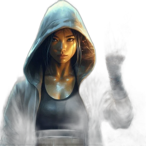 jacket, weapon, face, concept art transparent PNG cut-out