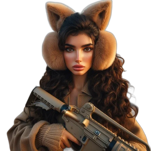 weapon, animal, staff, hat transparent PNG cut-out