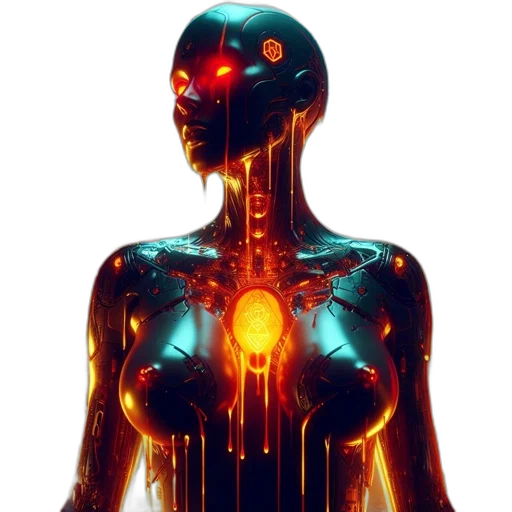 robot, jewelry, dress, concept art transparent PNG cut-out