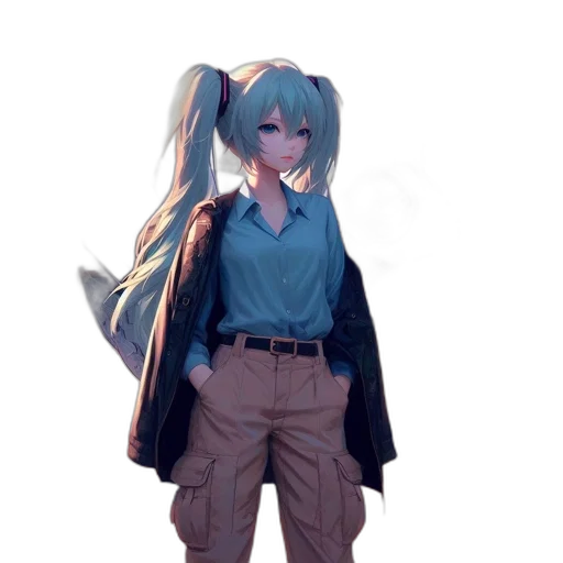 staff, jacket, creature, robot transparent PNG cut-out
