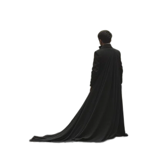 dress, jacket, staff, umbrella transparent PNG cut-out