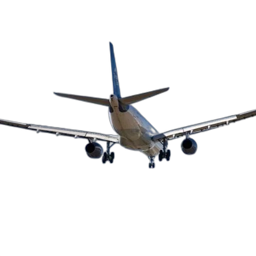 commercial, airplane, landing, gear transparent PNG cut-out